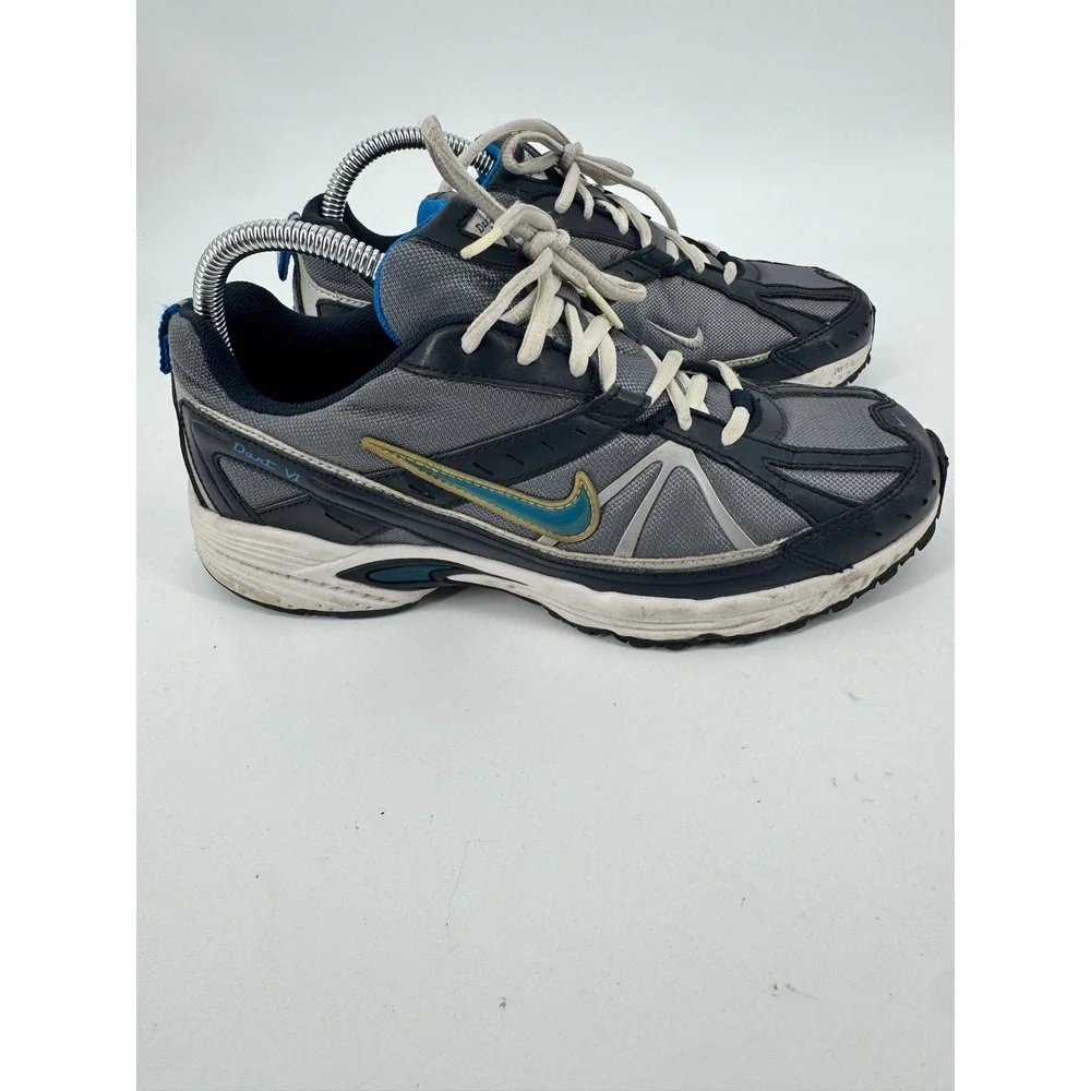Nike Dart VI Running‎ Shoes 7Y Grey Navy Blue Athletic Sneakers 318835-041